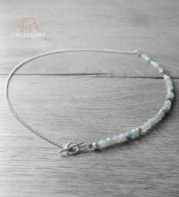 Collier Amazonite fermoir T