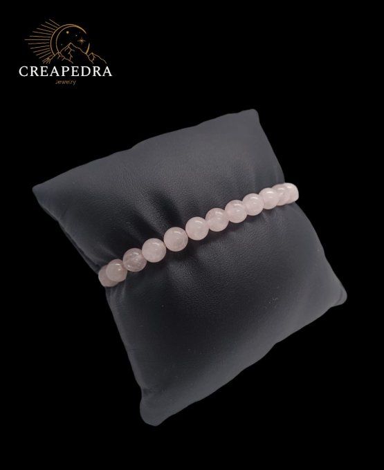 Bracelet élastique Quartz rose