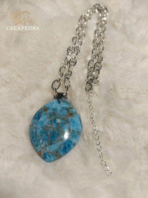 Collier Apatite bleue A