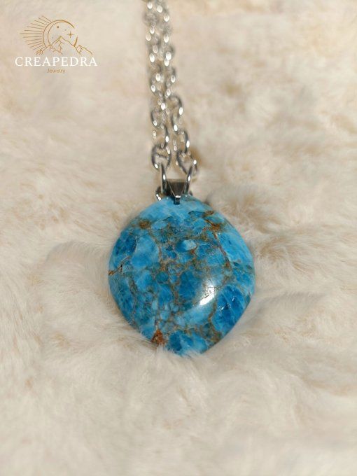 Collier Apatite bleue A