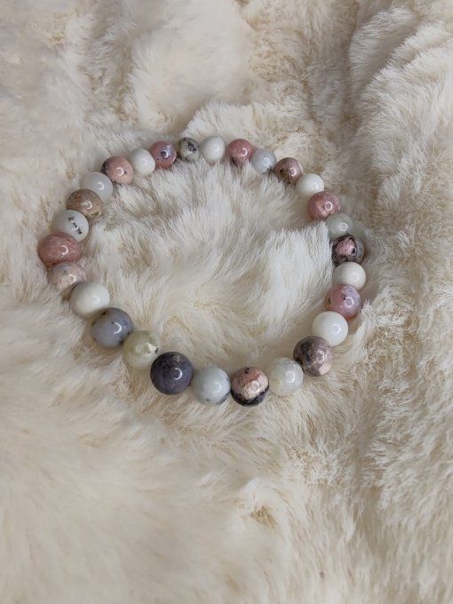 Bracelet élastique Rhodonite