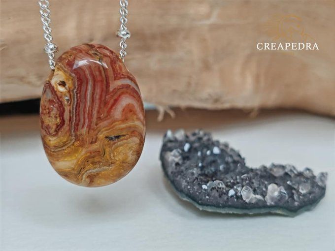 Collier Agate Crazy Lace