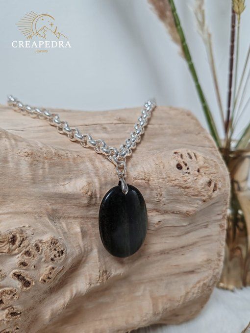 Collier Obsidienne dorée AA