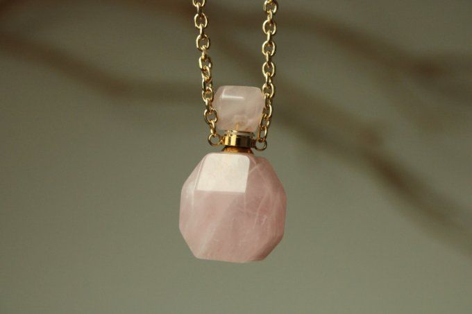 Fiole Quartz rose