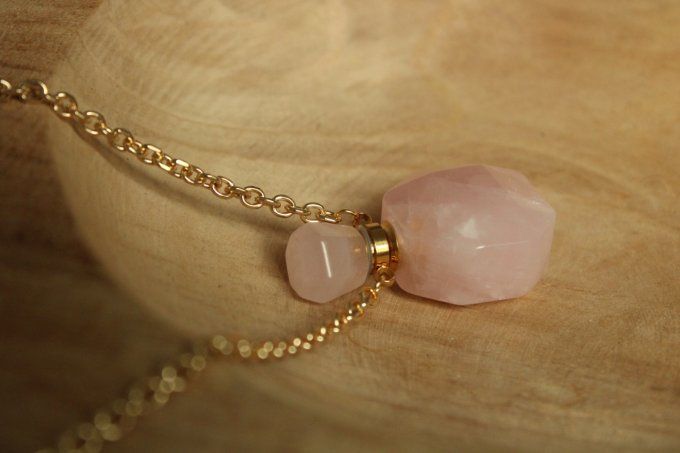 Fiole Quartz rose