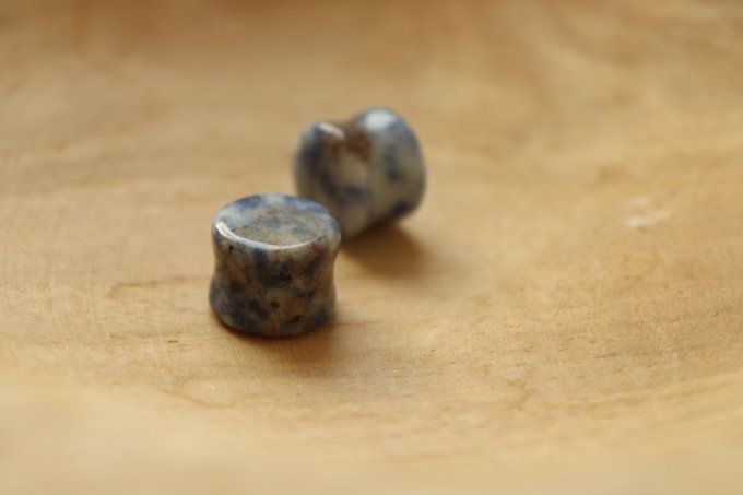 Plugs 12mm Jaspe Blue Spot Stone