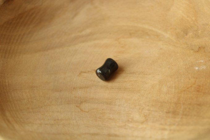 Plug 6mm Obsidienne flocon de neige